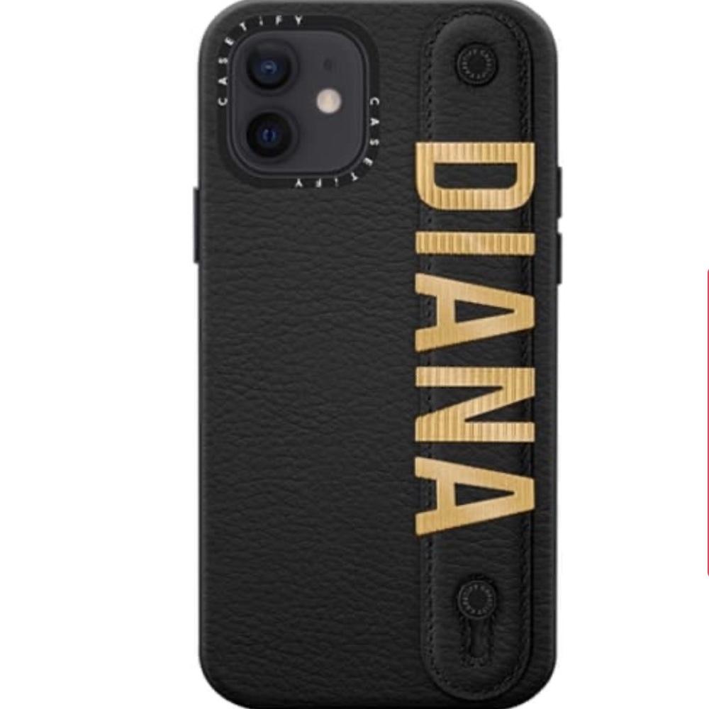 Casetify Custom Charm leather iPhone 12 case